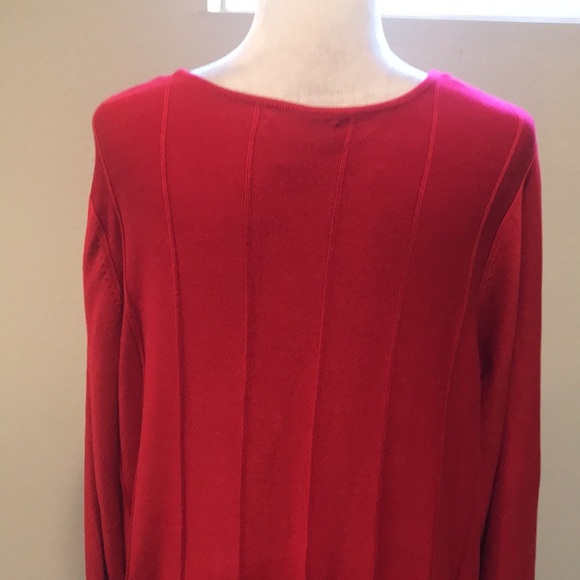 Jessica Howard Ribbed Cable Knit Rounded Neckline Long Sleeved Midi Dress-3X - Picture 6 of 14